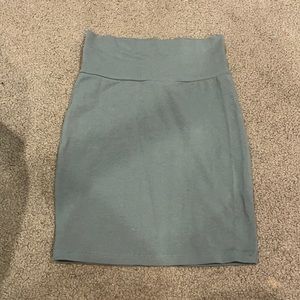 Teal Bodycon Mini Skirt